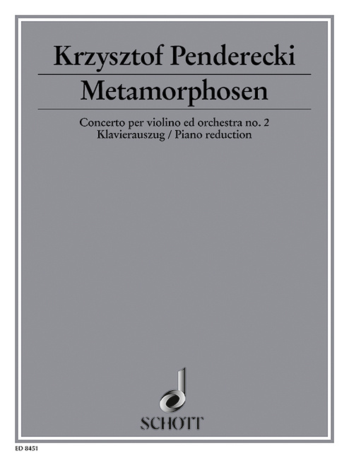 Printed items METAMORPHOSEN KRZYSZTOF PENDERECKI