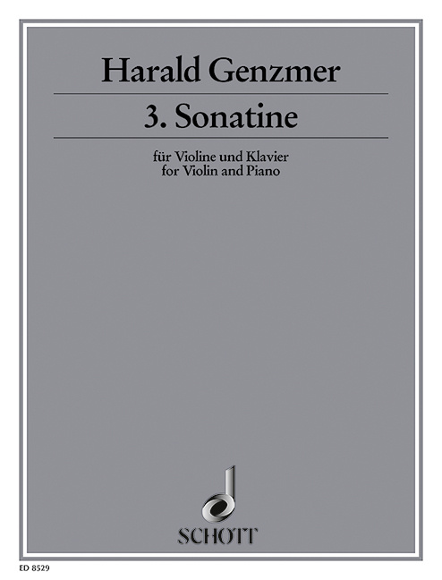 Pubblicazioni cartacee 3. SONATINE GEWV 258 VIOLON HARALD GENZMER