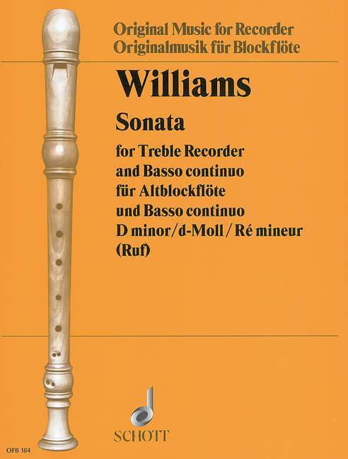 Printed items SONATA D MINOR WILLIAM WILLIAMS