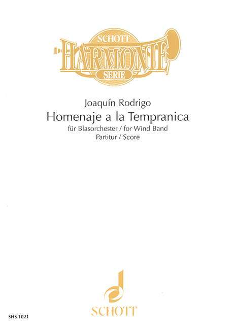 Tiskovina HOMENAJE A LA TEMPRANICA JOAQUIN RODRIGO