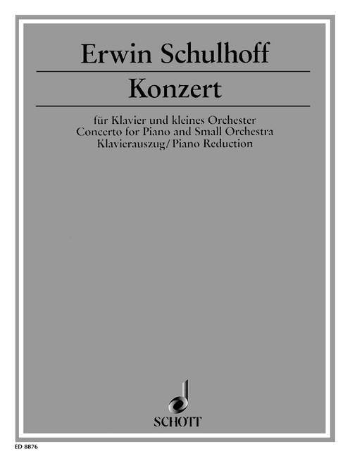 Printed items CONCERTO OP. 43 ERWIN SCHULHOFF