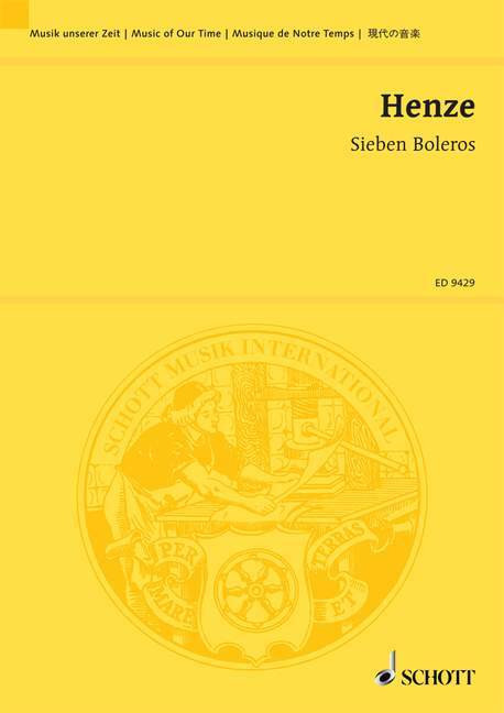 Tiskani izdelki SEVEN BOLEROS HANS WERNER HENZE