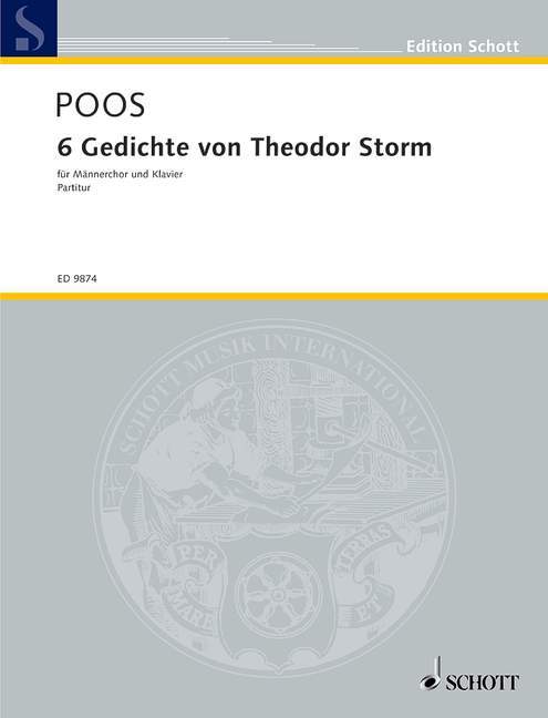 Prasa 6 GEDICHTE VON THEODOR STORM HEINRICH POOS