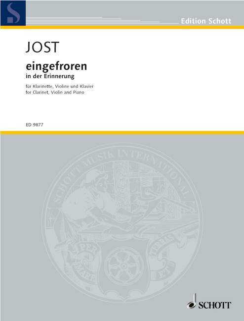 Tlačovina EINGEFROREN CLARINETTE-PARTITION+PARTIES SEPAREES CHRISTIAN JOST