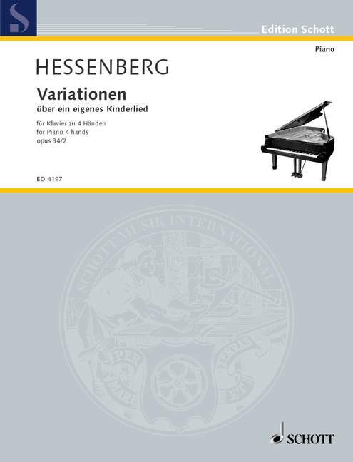 Printed items VARIATIONEN UBER EIN EIGENES KINDERLIED PIANO KURT HESSENBERG
