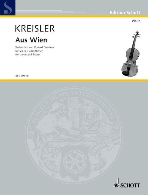 Tiskani izdelki VOLKSLIEDER AUS OSTERREICH NR. 1 VIOLON FRITZ KREISLER