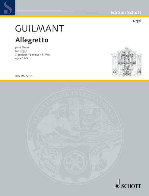 Tiskani izdelki ALLEGRETTO IN B MINOR OP. 19 ORGUE ALEXANDRE GUILMANT