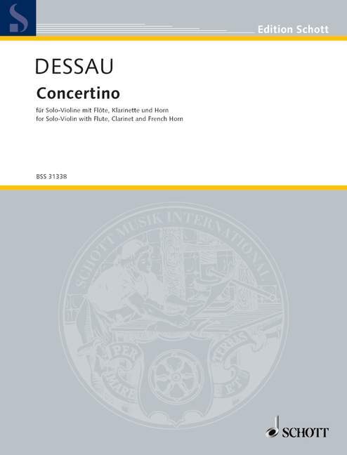 Nyomtatványok CONCERTINO CLARINETTE-ENSEMBLE DE PARTITIONS PAUL DESSAU
