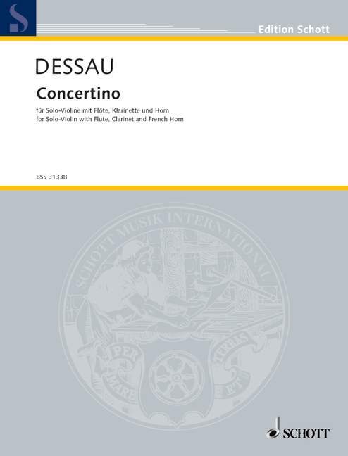 Tlačovina CONCERTINO CLARINETTE-ENSEMBLE DE PARTITIONS PAUL DESSAU