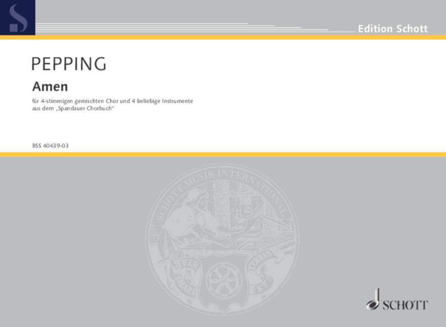 Printed items AMEN CHANT ERNST PEPPING