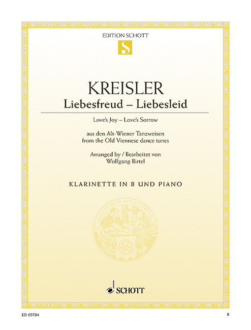 Materiale tipărite LIEBESFREUD - LIEBESLEID CLARINETTE FRITZ KREISLER