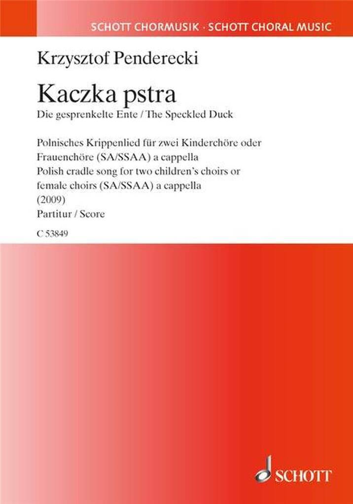 Książka SANCTUS AND BENEDICTUS KRZYSZTOF PENDERECKI