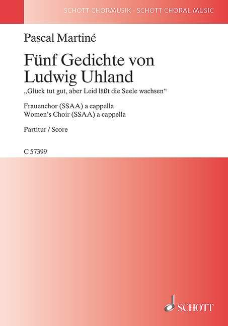 Tiskani izdelki FUNF GEDICHTE VON LUDWIG UHLAND PASCAL MARTINE