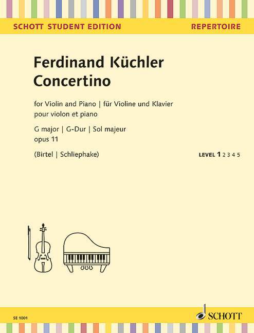 Nyomtatványok CONCERTINO G-DUR OP. 11 VIOLON FERDINAND KUCHLER