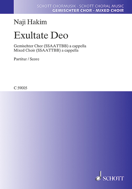 Drucksachen EXULTATE DEO CHANT 