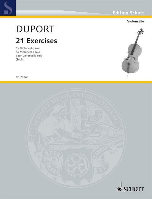 Tiskani izdelki 21 EXERCISES VIOLONCELLE JEAN-LOUIS DUPORT