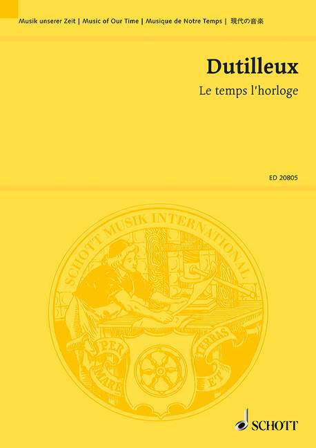 Drukwerk LE TEMPS L'HORLOGE HENRI DUTILLEUX