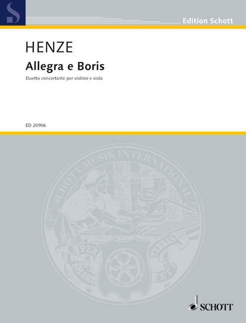 Tiskani izdelki ALLEGRA E BORIS HANS WERNER HENZE