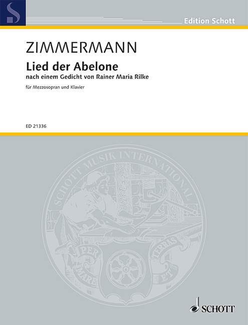 Drukwerk LIED DER ABELONE BERND ALOIS ZIMMERMA