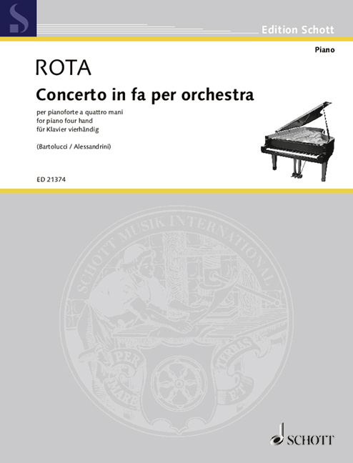 Materiale tipărite CONCERTO IN FA PER ORCHESTRA PIANO NINO ROTA