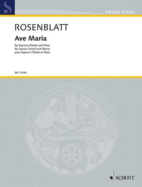 Printed items AVE MARIA ALEXANDER ROSENBLATT