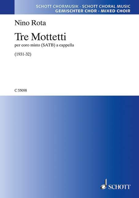 Tiskani izdelki THREE MOTETS NINO ROTA