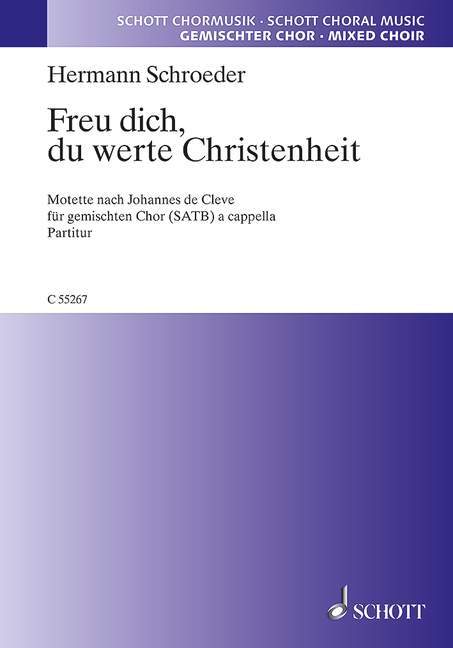 Tiskani izdelki FREU DICH, DU WERTE CHRISTENHEIT CHANT JOHANNES DE CLEVE_HE