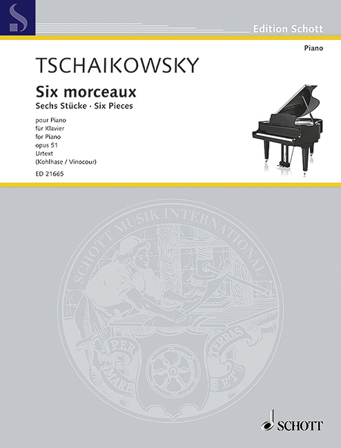 Tlačovina SIX PIECES OP. 51 PIANO PYOTR ILYICH TCHAIKO