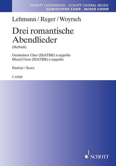 Tiskani izdelki THREE ROMANTIC EVENING SONGS CHANT WOLFGANG HELBICH
