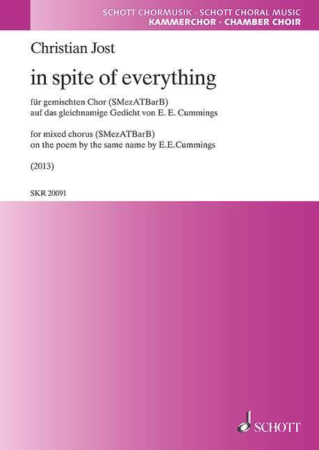 Drukwerk IN SPITE OF EVERYTHING CHANT CHRISTIAN JOST