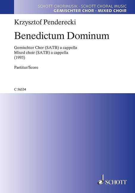 Printed items BENEDICTUS KRZYSZTOF PENDERECKI