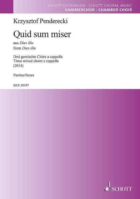 Drukwerk QUID SUM MISER KRZYSZTOF PENDERECKI