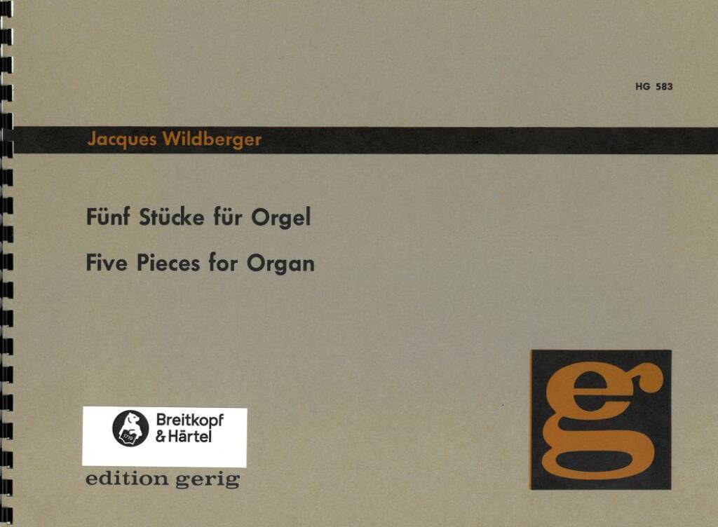 Knjiga FUNF STUCKE ORGUE JACQUES WILDBERGER