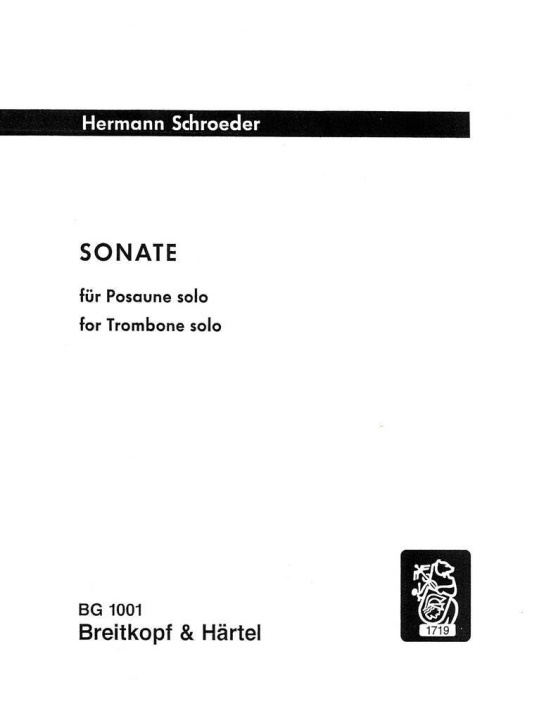 Knjiga SONATE TROMBONE HERMANN SCHROEDER