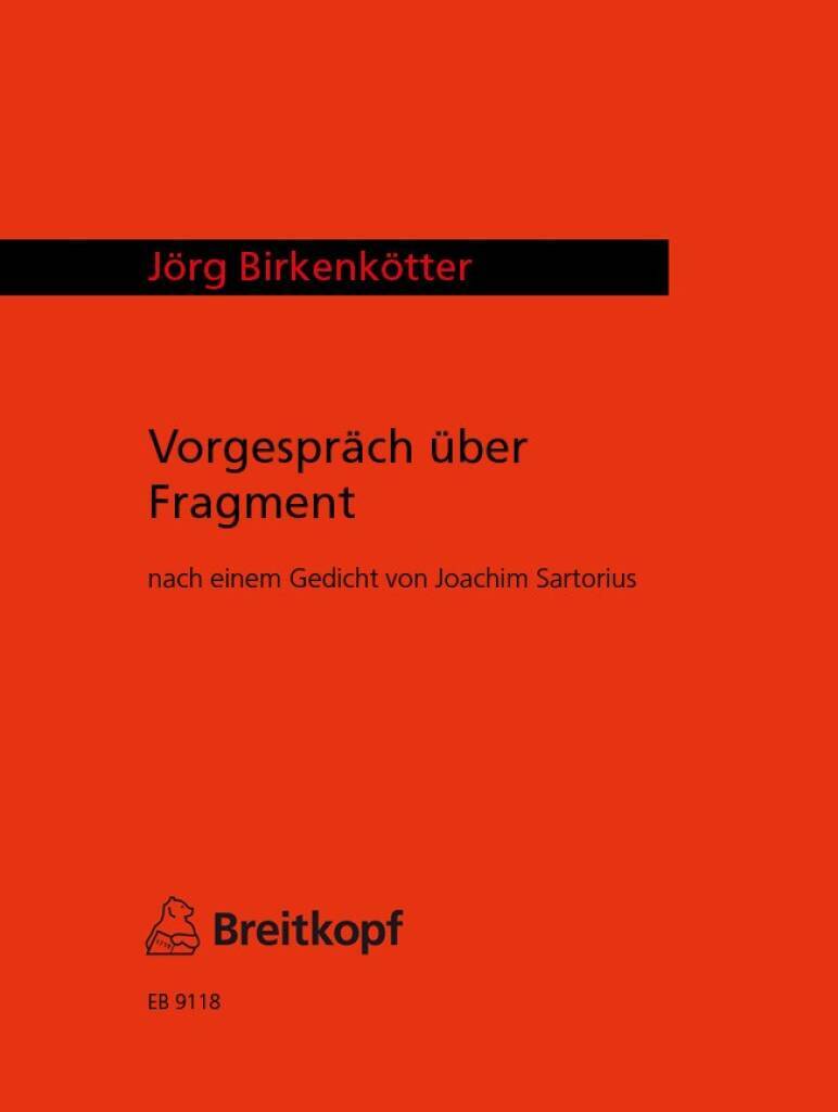Buch VORGESPRACH UBER FRAGMENT JORG BIRKENKOTTER