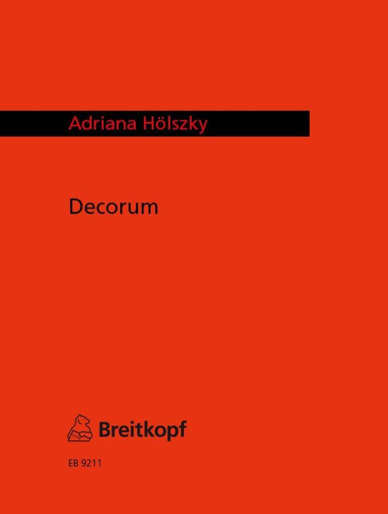 Knjiga DECORUM ADRIANA HOLSZKY