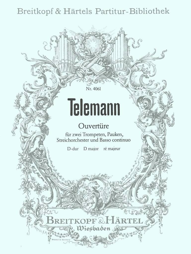 Книга OUVERTURE D-DUR ORCHESTRE GEORG PHILIPP TELEMA