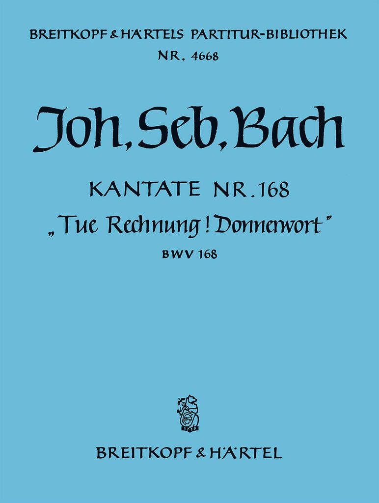 Knjiga KANTATE 168 TUE RECHNUNG! JOHANN SEBASTIAN BAC