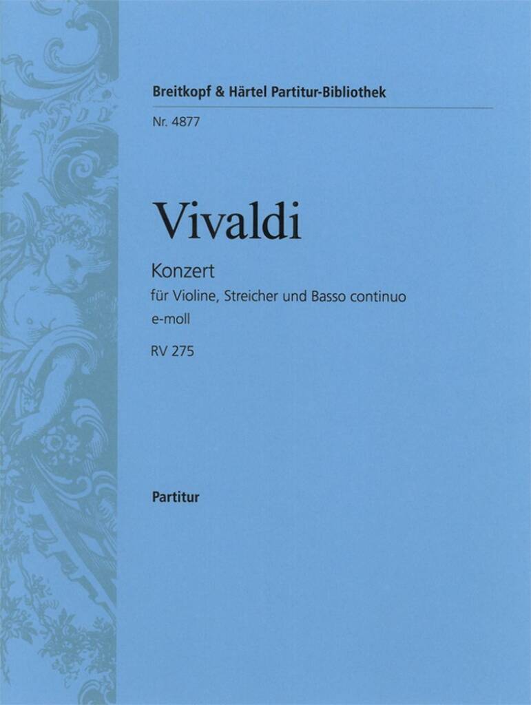 Knjiga CONCERTO E-MOLL RV 275 ANTONIO VIVALDI