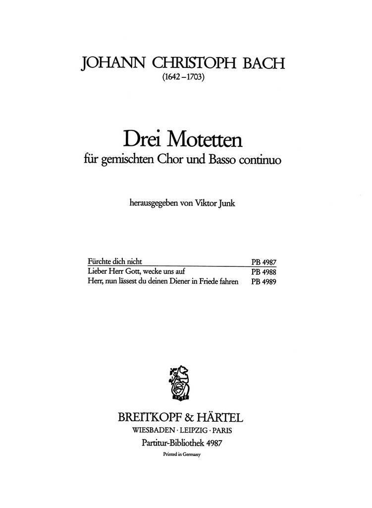 Knjiga FURCHTE DICH NICHT KOORPARTITUUR JOHANN SEBASTIAN BAC