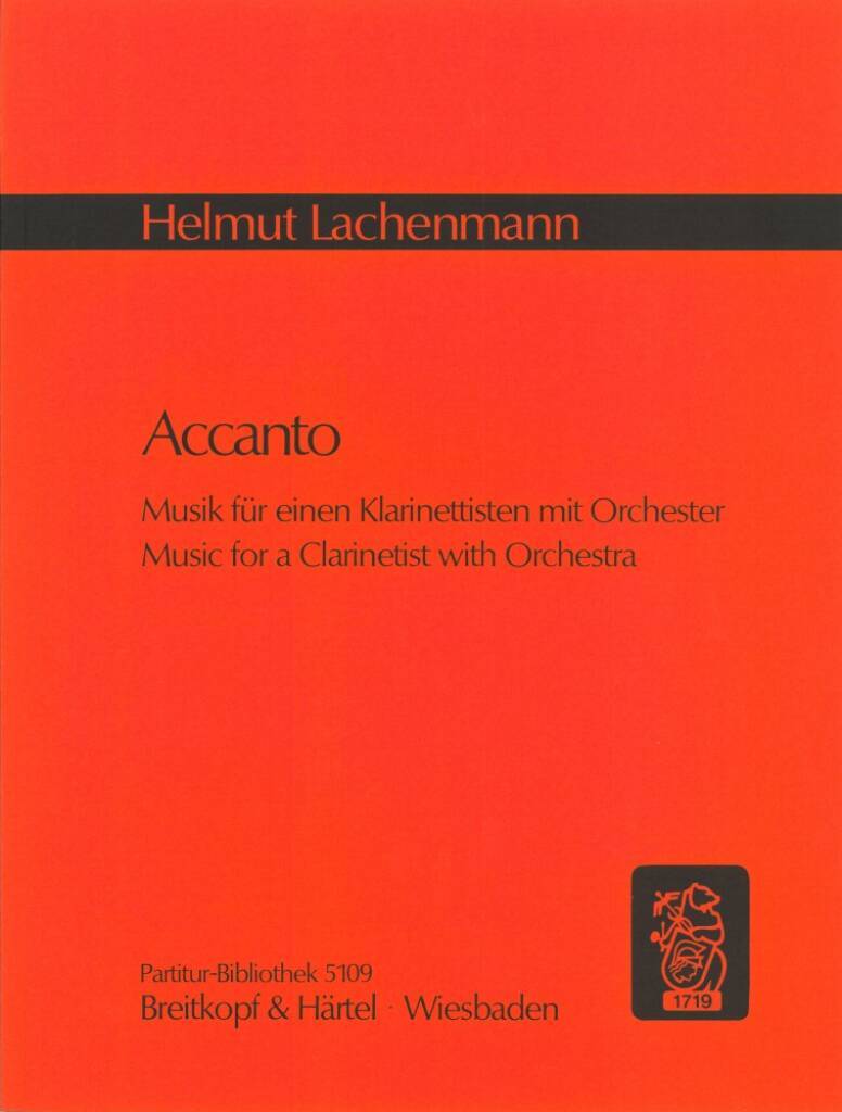 Książka ACCANTO CLARINETTE HELMUT LACHENMANN