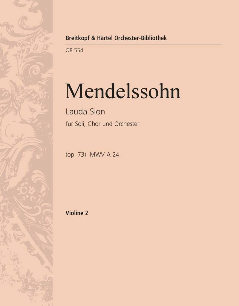 Knjiga LAUDA SION OP. 73 FELIX MENDELSSOHN BA
