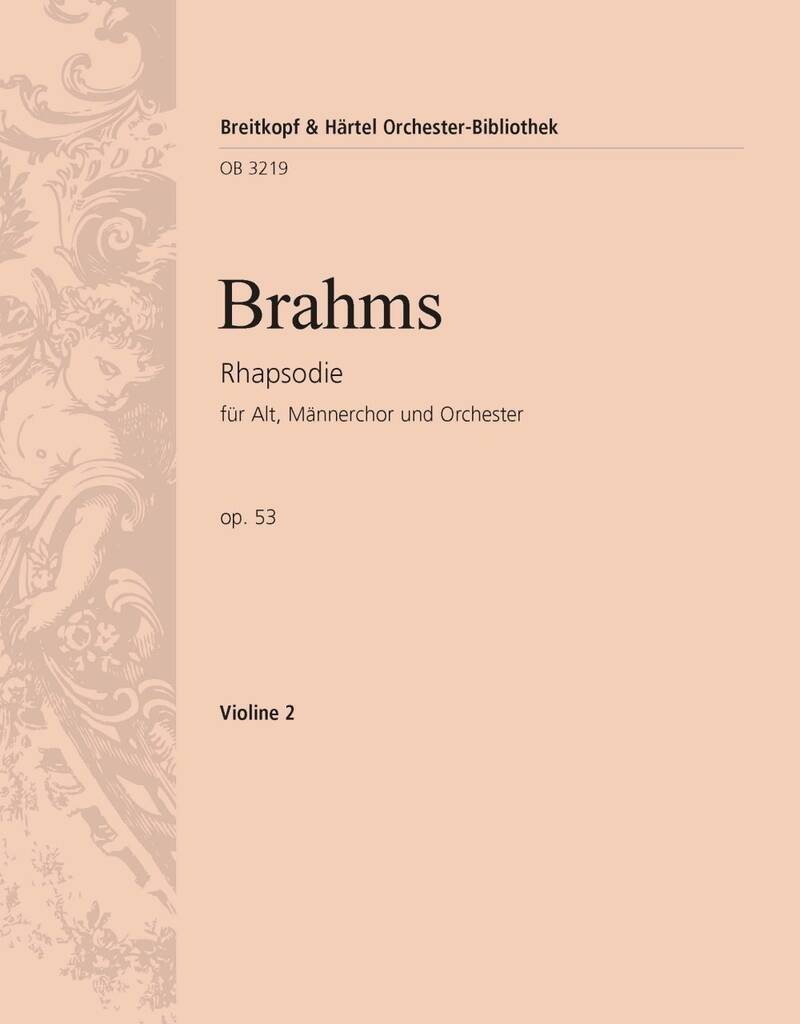 Knjiga RHAPSODIE OP. 53 JOHANNES BRAHMS