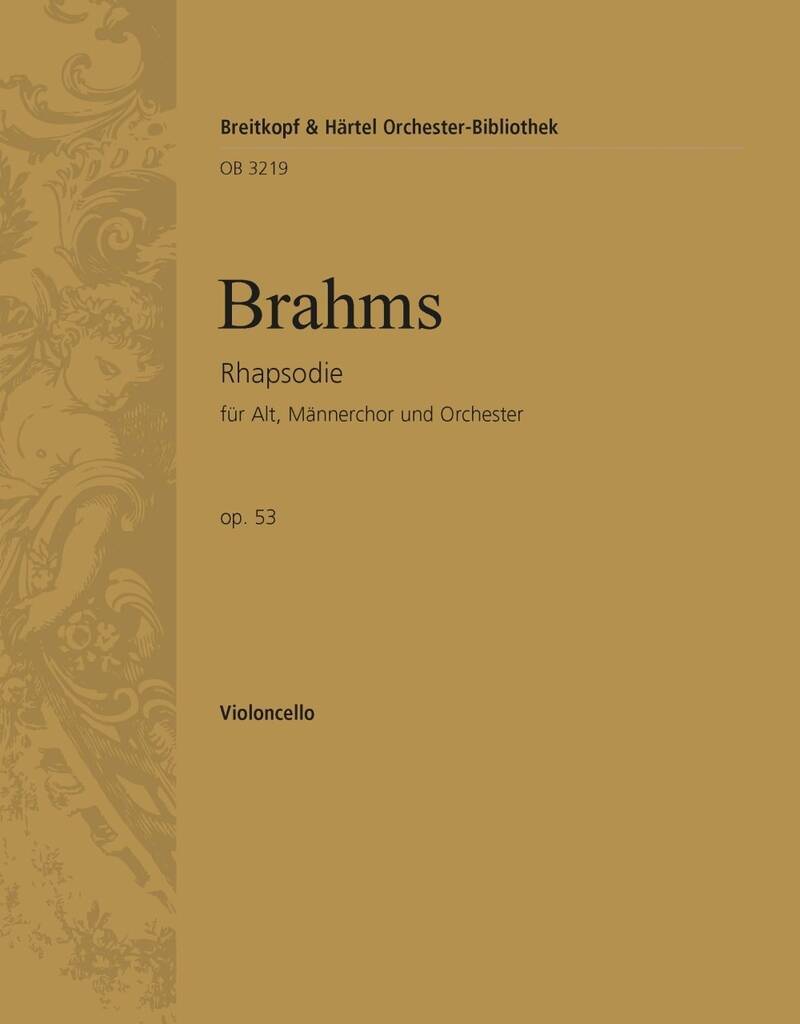 Knjiga RHAPSODIE OP. 53 JOHANNES BRAHMS