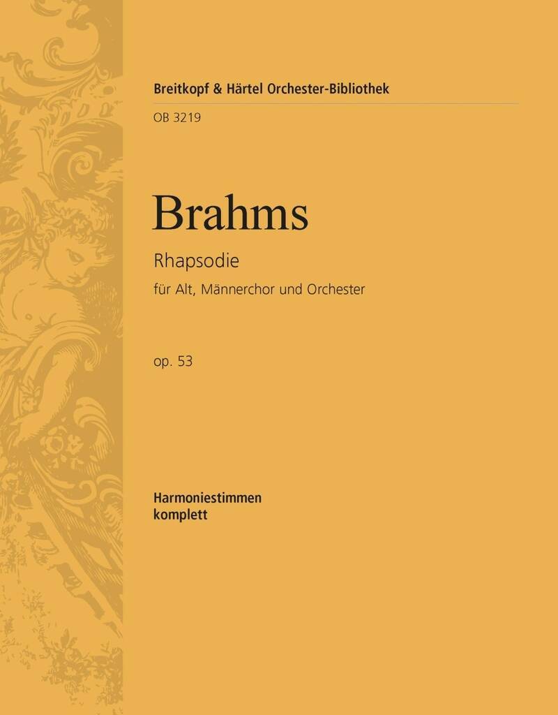Knjiga RHAPSODIE OP. 53 JOHANNES BRAHMS