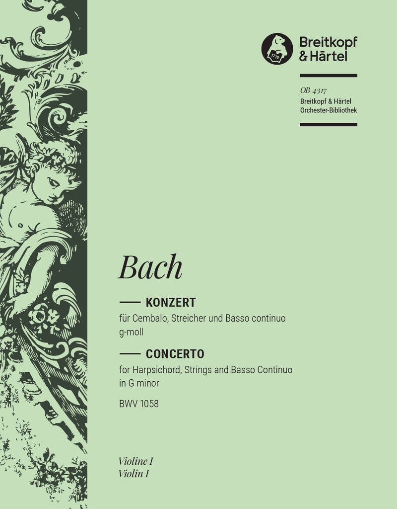 Knjiga CEMBALOKONZERT G-MOLL BWV 1058 JOHANN SEBASTIAN BAC