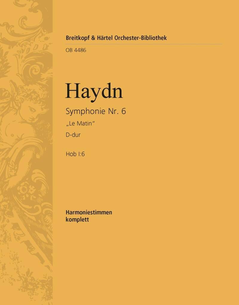 Carte SYMPHONIE NR. 6 D-DUR HOB I:6 ORCHESTRE FRANZ JOSEPH HAYDN