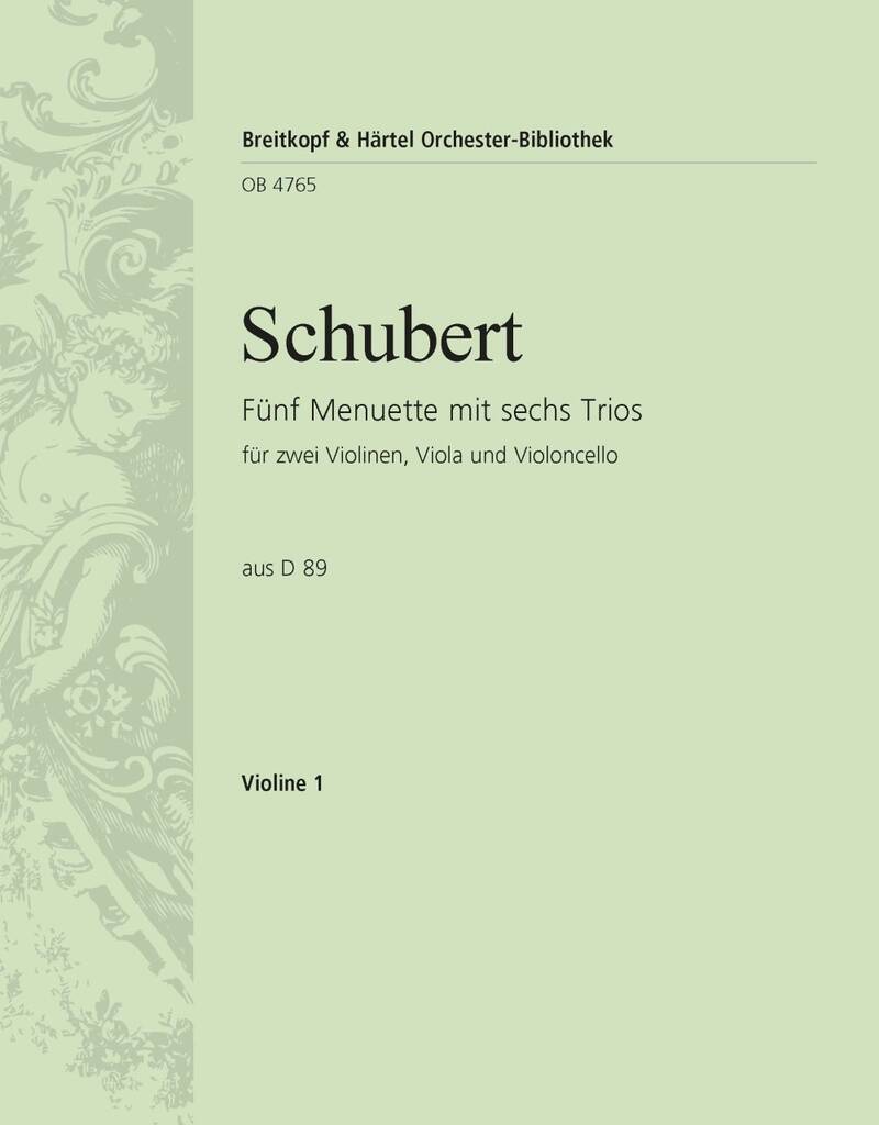 Libro 5 MENUETTE MIT 6 TRIOS D 89 ORCHESTRE FRANZ SCHUBERT