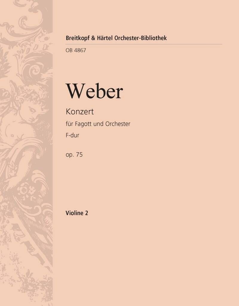 Boek FAGOTTKONZERT F-DUR OP. 75 CARL MARIA VON WEBER