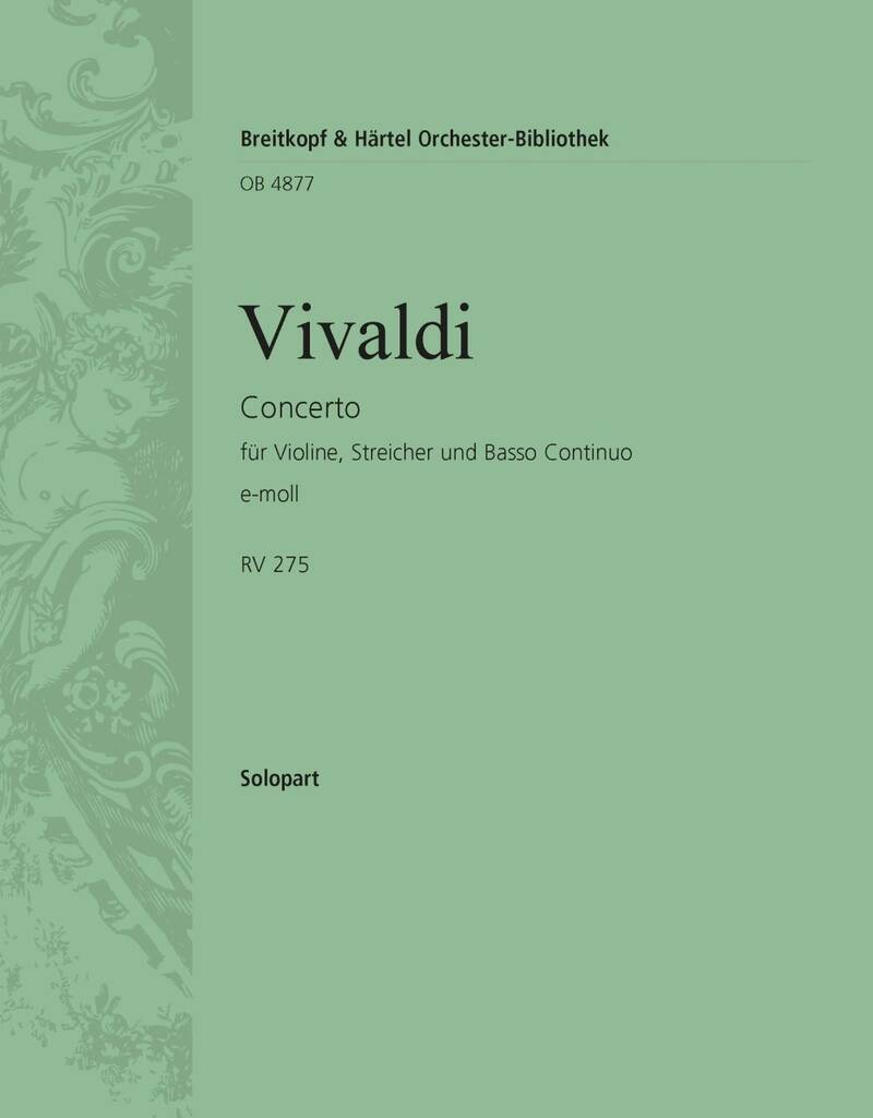 Knjiga CONCERTO E-MOLL RV 275 ANTONIO VIVALDI